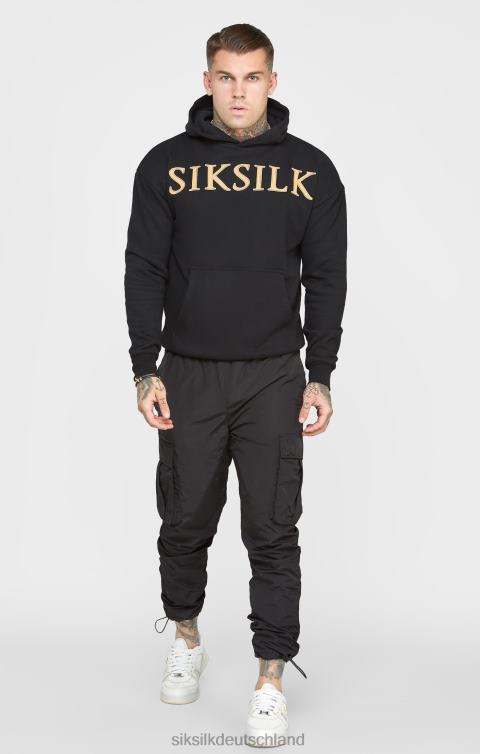 SikSilk Kapuzenpullover mit goldener Applikation Männer 680DH436 Bekleidung
