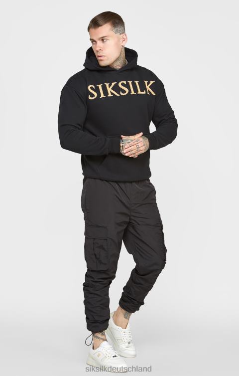 SikSilk Kapuzenpullover mit goldener Applikation Männer 680DH436 Bekleidung