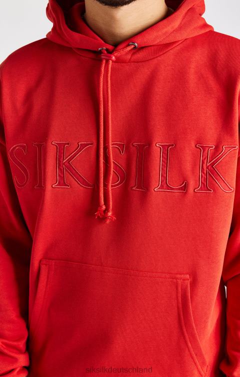 SikSilk Kapuzenpullover mit roter Applikation Männer 680DH424 Bekleidung