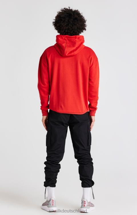 SikSilk Kapuzenpullover mit roter Applikation Männer 680DH424 Bekleidung