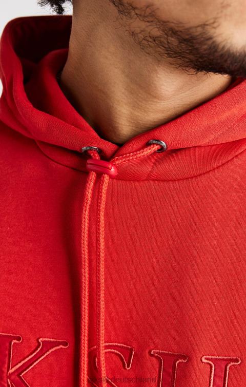 SikSilk Kapuzenpullover mit roter Applikation Männer 680DH424 Bekleidung