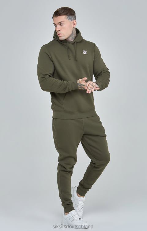 SikSilk Khakifarbener Essential-Kapuzenpullover zum Überziehen Männer 680DH431 Bekleidung