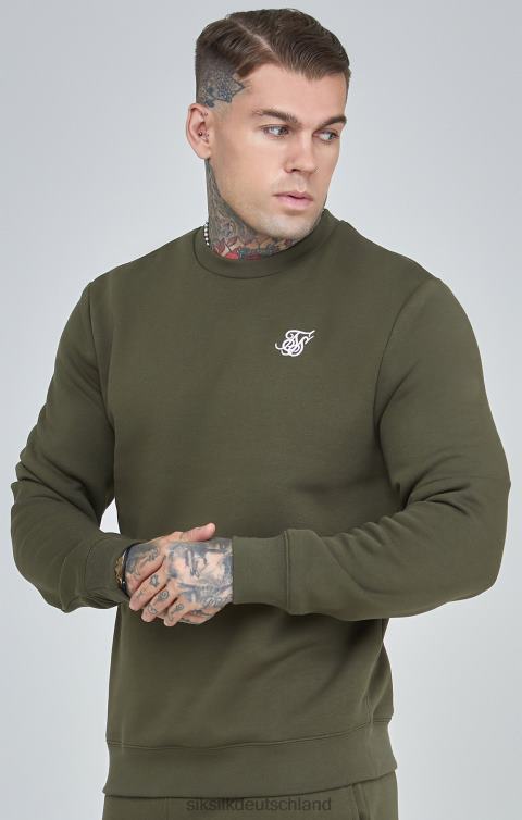 SikSilk Khakifarbenes Essential-Sweatshirt Männer 680DH441 Bekleidung