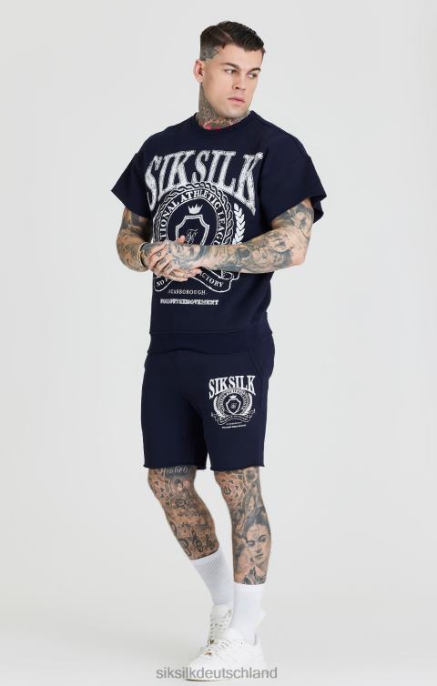 SikSilk Marineblaues College-Sweatshirt Männer 680DH445 Bekleidung