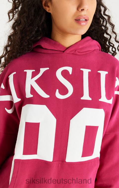 SikSilk Rosa Kapuzenpullover mit entspannter Passform Männer 680DH459 Bekleidung