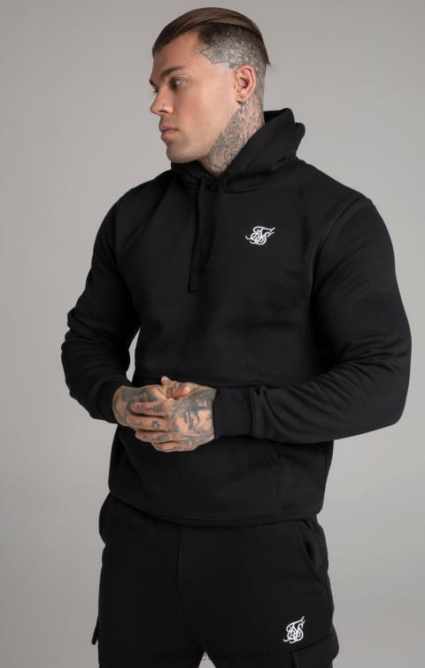 SikSilk Schwarzer, unverzichtbarer Kapuzenpullover zum Überziehen Männer 680DH422 Bekleidung