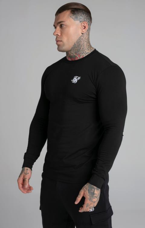 SikSilk Schwarzes Essential-Sweatshirt Männer 680DH412 Bekleidung