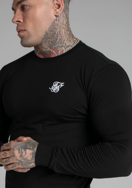 SikSilk Schwarzes Essential-Sweatshirt Männer 680DH412 Bekleidung