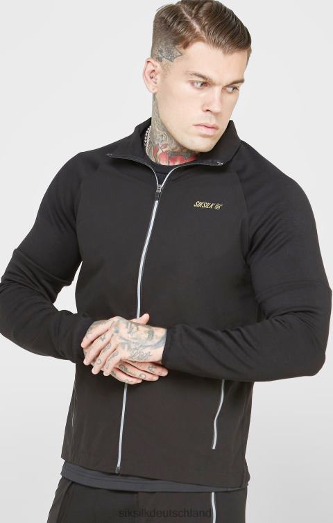 SikSilk schwarzer Sport-Reißverschluss Männer 680DH428 Bekleidung