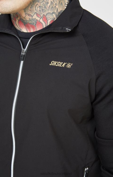 SikSilk schwarzer Sport-Reißverschluss Männer 680DH428 Bekleidung