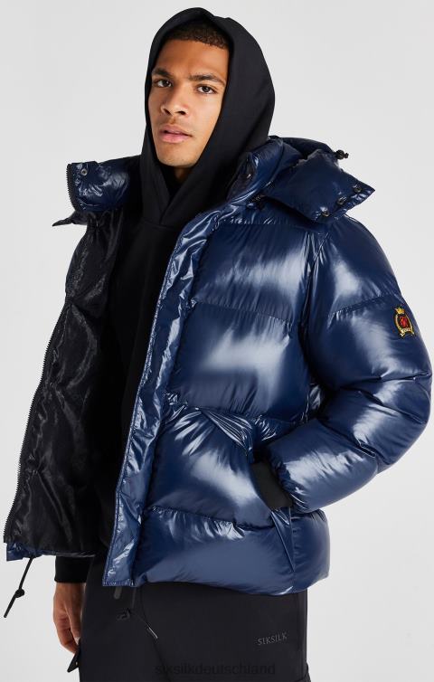 SikSilk Marineblaue Pufferjacke Männer 680DH478 Bekleidung