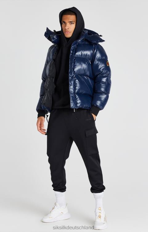 SikSilk Marineblaue Pufferjacke Männer 680DH478 Bekleidung