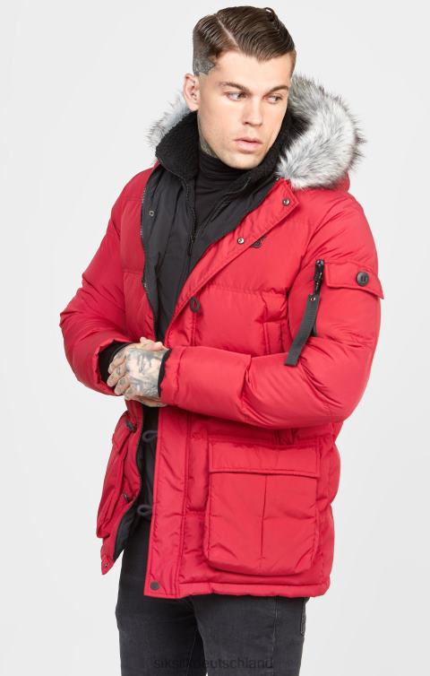 SikSilk Roter arktischer Parka Männer 680DH470 Bekleidung