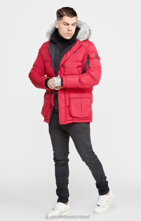 SikSilk Roter arktischer Parka Männer 680DH470 Bekleidung
