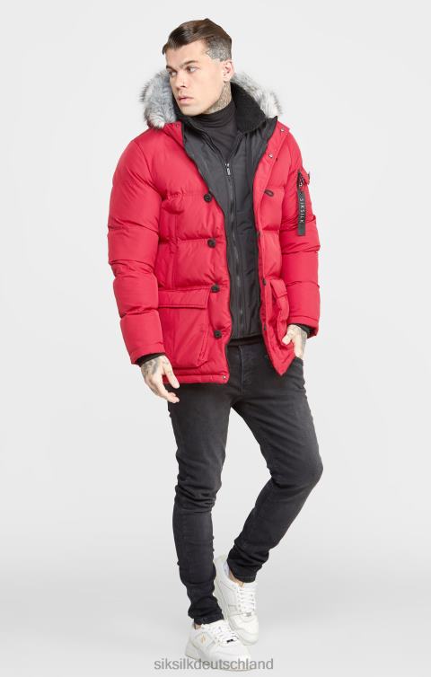 SikSilk Roter arktischer Parka Männer 680DH470 Bekleidung