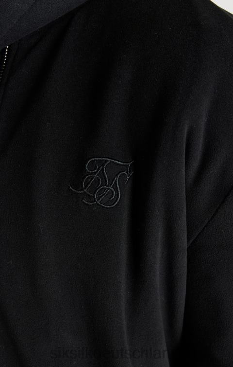 SikSilk Schwarze reflektierende Bomberjacke Männer 680DH475 Bekleidung