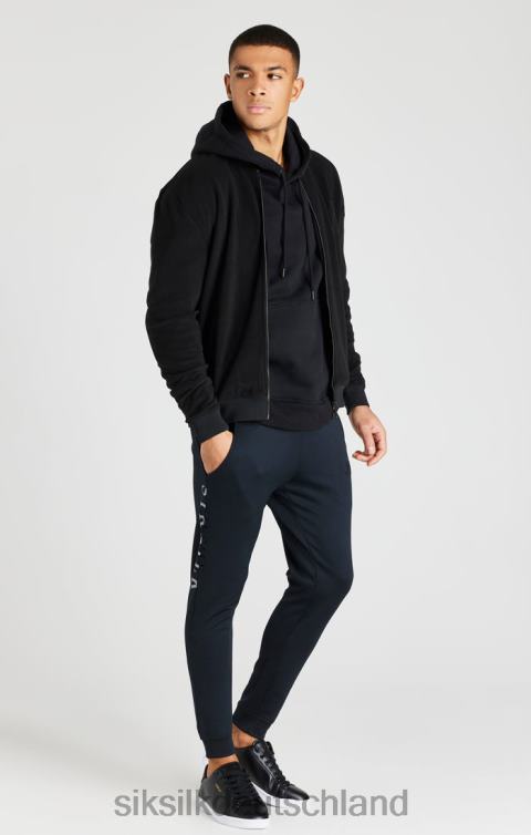 SikSilk Schwarze reflektierende Bomberjacke Männer 680DH475 Bekleidung
