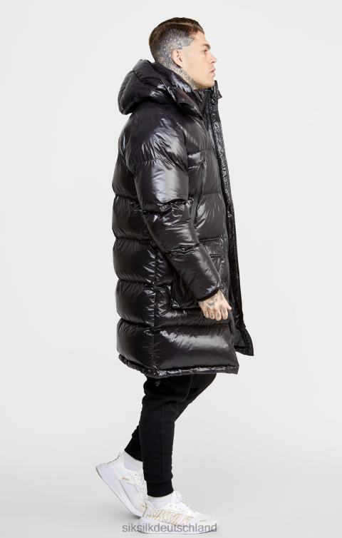 SikSilk Schwarzer Managermantel Männer 680DH497 Bekleidung