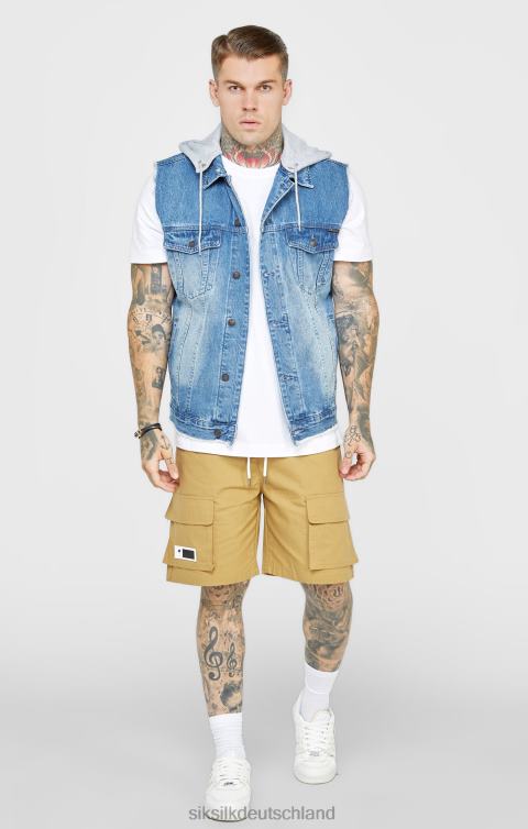 SikSilk Spül- und Jeansweste Männer 680DH473 Bekleidung