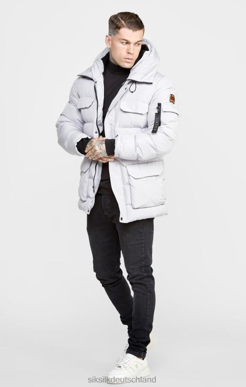 SikSilk graue Parkajacke Männer 680DH487 Bekleidung