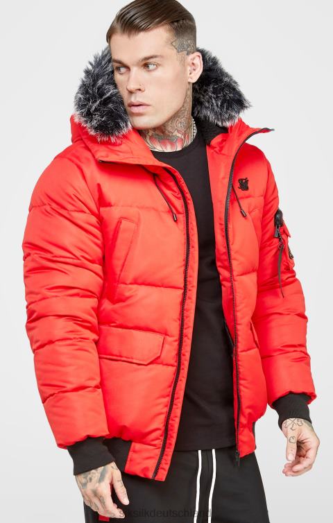 SikSilk rote Bomberjacke Männer 680DH500 Bekleidung