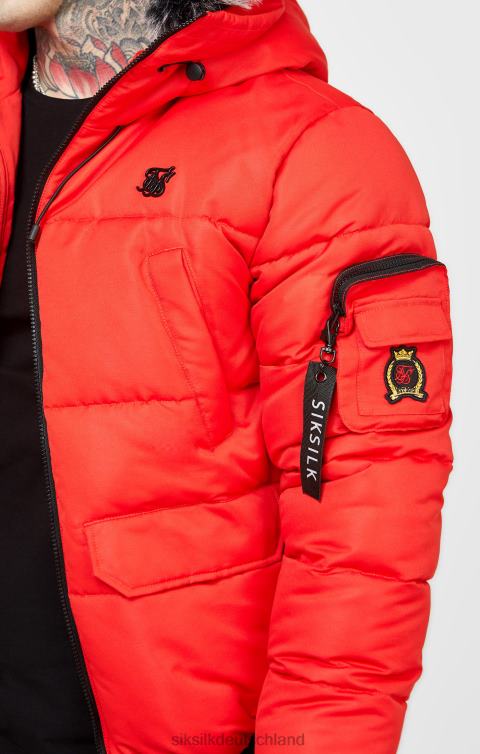 SikSilk rote Bomberjacke Männer 680DH500 Bekleidung