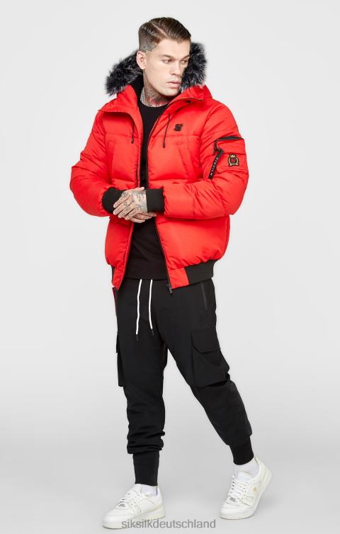 SikSilk rote Bomberjacke Männer 680DH500 Bekleidung