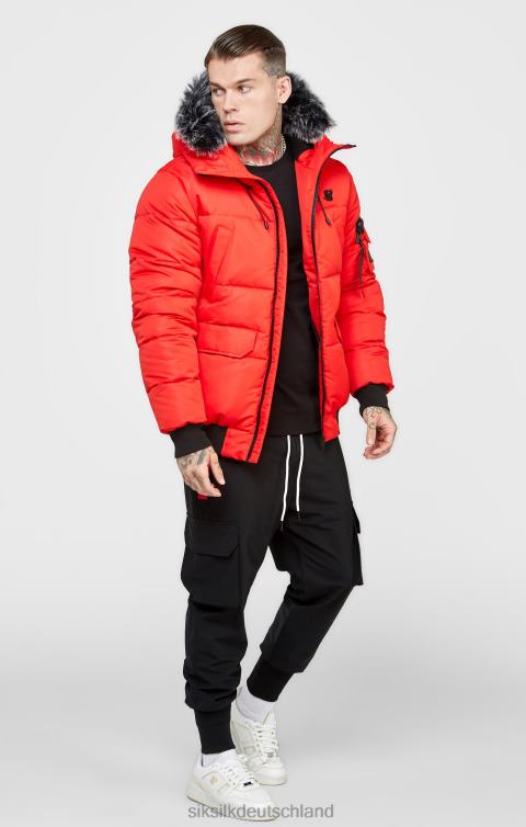 SikSilk rote Bomberjacke Männer 680DH500 Bekleidung