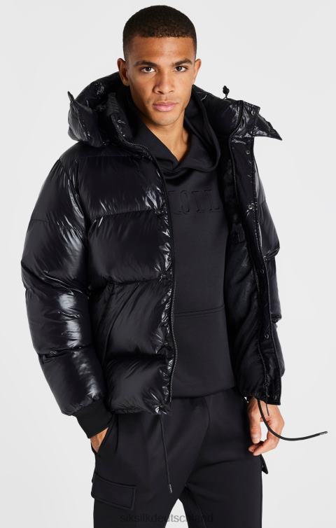 SikSilk schwarze Pufferjacke Männer 680DH477 Bekleidung