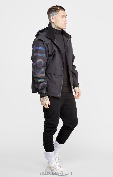 SikSilk schwarze technische Jacke Männer 680DH484 Bekleidung