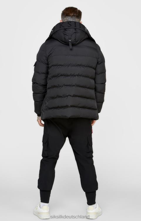 SikSilk schwarzer Parka-Mantel Männer 680DH480 Bekleidung