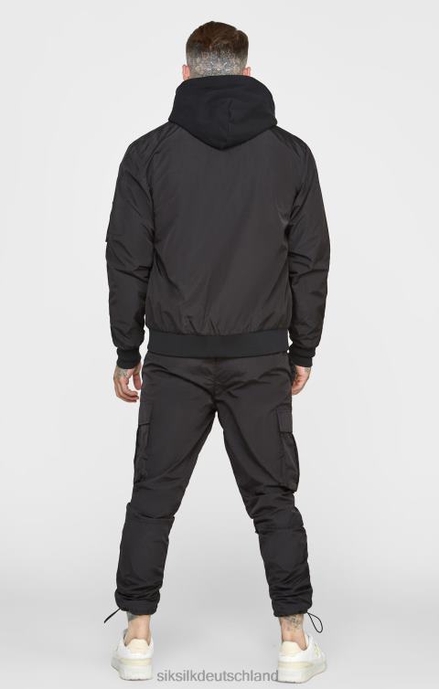 SikSilk schwarzer Wendebomber Männer 680DH502 Bekleidung