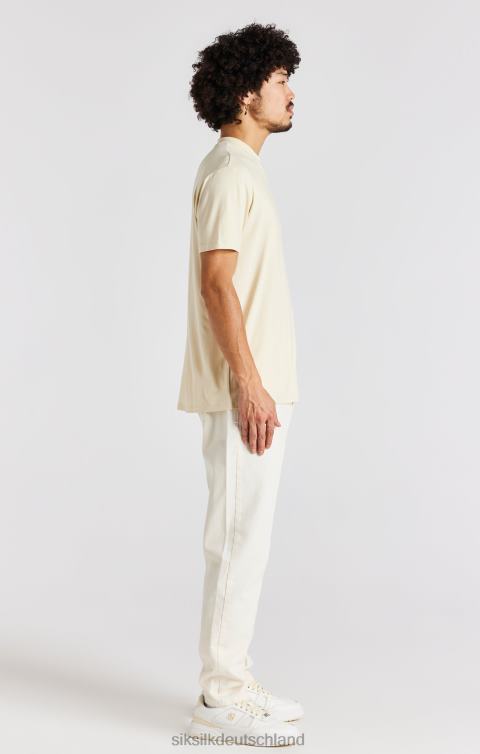 SikSilk Beiges T-Shirt mit hohem Kragen Männer 680DH378 Bekleidung