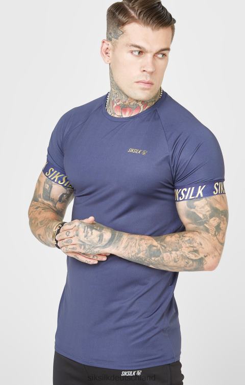 SikSilk Marineblaues Sport-T-Shirt Männer 680DH371 Bekleidung