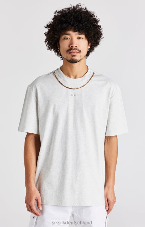 SikSilk Schneemergeliges, übergroßes Ketten-T-Shirt Männer 680DH388 Bekleidung