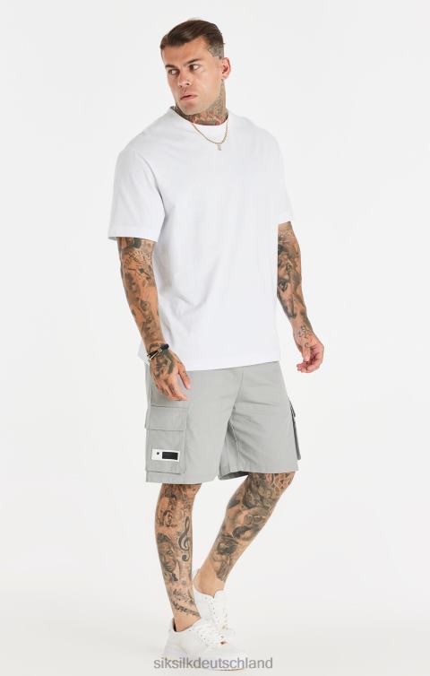 SikSilk Weißes, entspanntes, bedrucktes Ketten-T-Shirt Männer 680DH393 Bekleidung