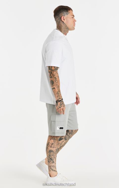 SikSilk Weißes, entspanntes, bedrucktes Ketten-T-Shirt Männer 680DH393 Bekleidung