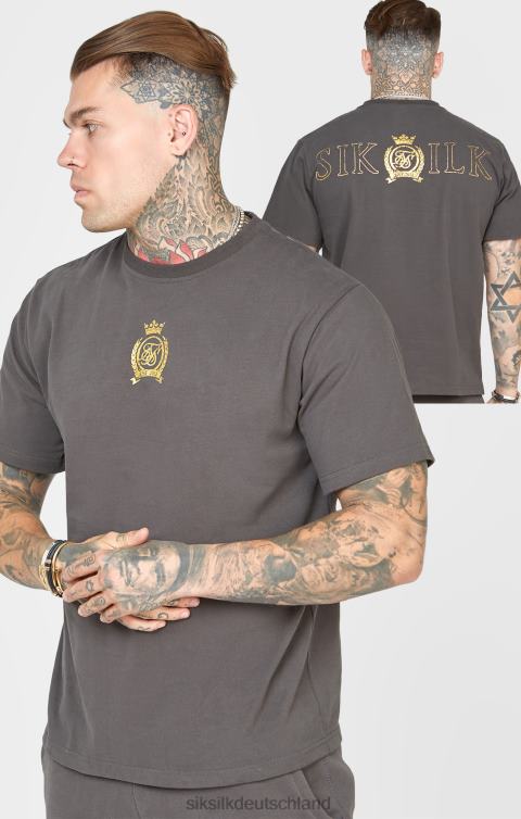 SikSilk schwarzes Folien-T-Shirt Männer 680DH375 Bekleidung