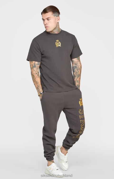 SikSilk schwarzes Folien-T-Shirt Männer 680DH375 Bekleidung