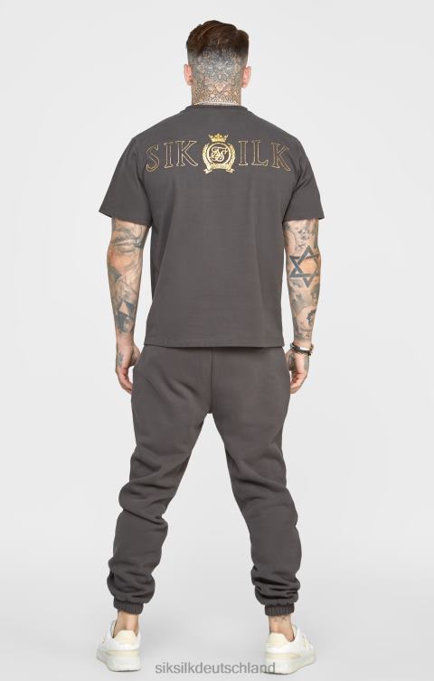 SikSilk schwarzes Folien-T-Shirt Männer 680DH375 Bekleidung