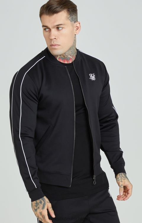 SikSilk Schwarzer Trainingsanzug mit Einsätzen Männer 680DH503 Bekleidung