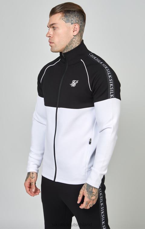 SikSilk Schwarzes Set aus Oberteil und Jogginghose mit 1/4-Reißverschluss Männer 680DH505 Bekleidung