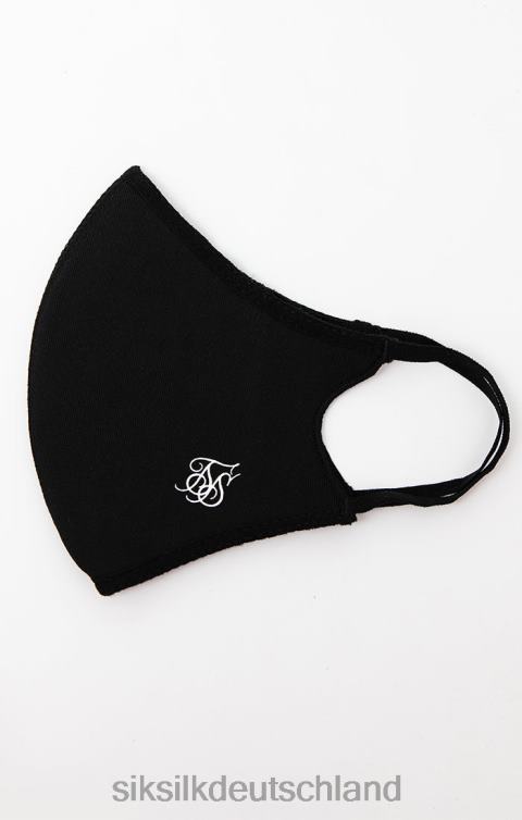 SikSilk schwarze Packung mit 3 Gesichtsbedeckungen unisex 680DH239 Zubehörteil