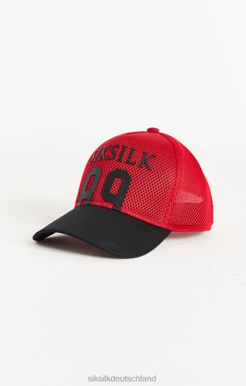 SikSilk Rote Full Mesh 89 Trucker Cap unisex 680DH241 Zubehörteil