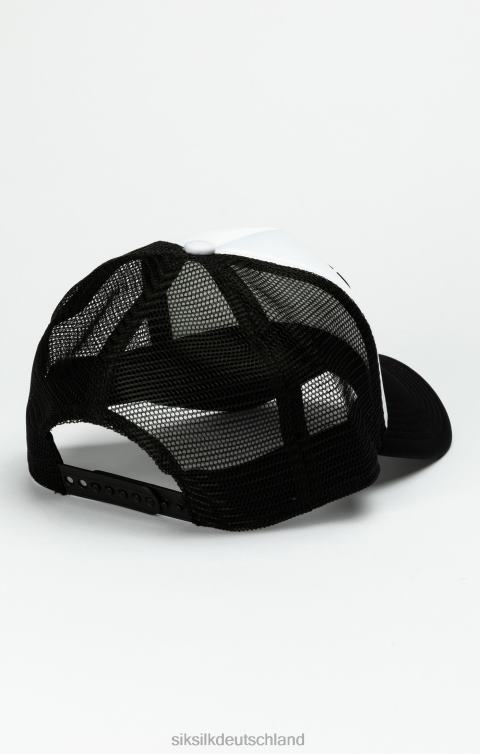 SikSilk Schwarze 89 Trucker-Kappe aus Schaumstoff-Mesh unisex 680DH249 Zubehörteil