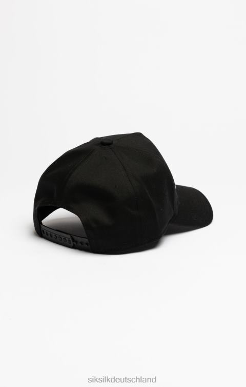 SikSilk Schwarze Trucker-Kappe mit Blumenstickerei unisex 680DH227 Zubehörteil