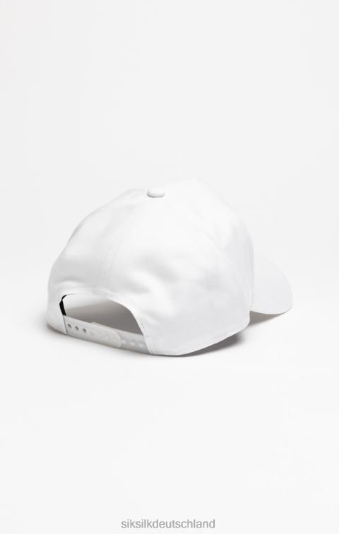 SikSilk Weiße Trucker-Kappe mit Blumenstickerei unisex 680DH234 Zubehörteil